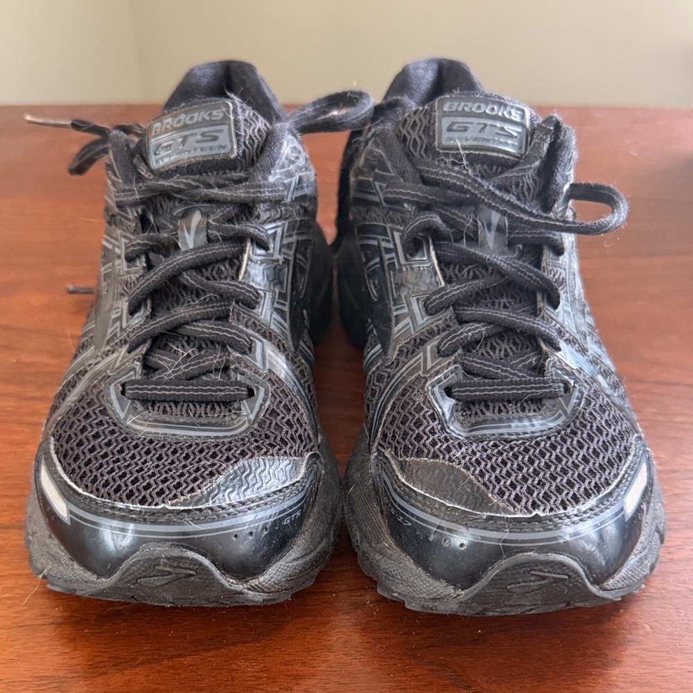 Brooks GTS Black Athletic Sneakers